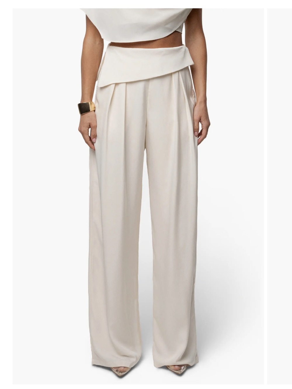 JLUXLABEL Buttercream Executive High Waist Wide Leg Pants